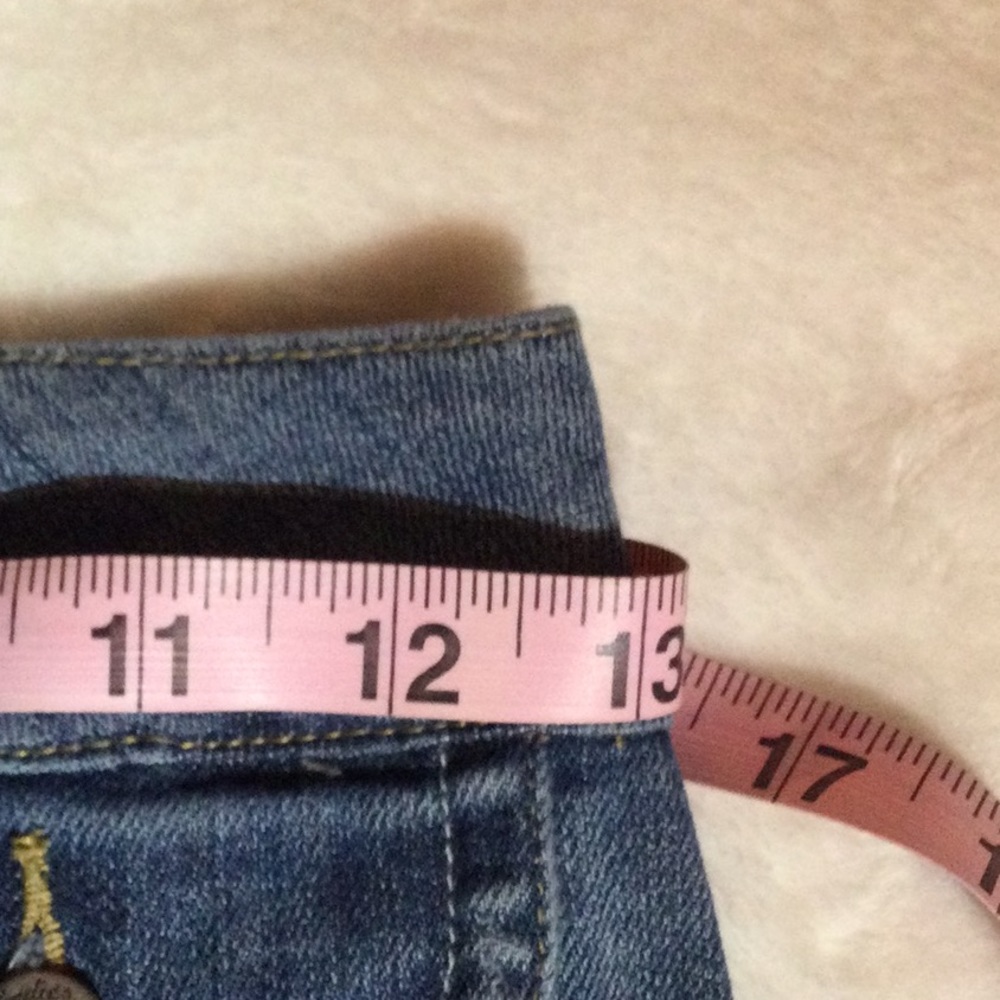 Candies Blue Denim Pencil Skirt with Flair - Picture 8 of 13